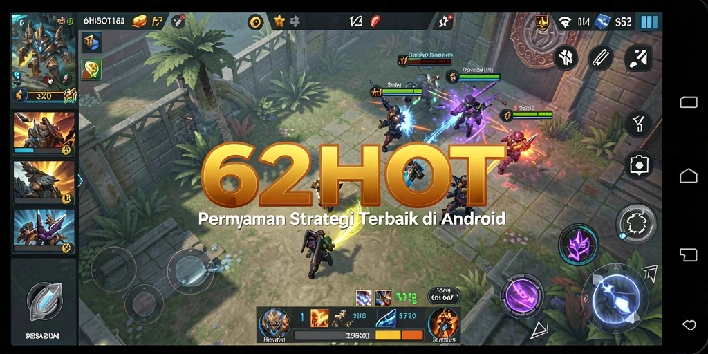 Screenshot permainan 62HOT menunjukkan pertempuran strategi yang mendebarkan.