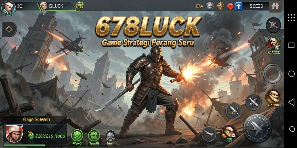 Tampilan gameplay menarik dari <strong>678LUCK</strong> yang menunjukkan strategi perang.