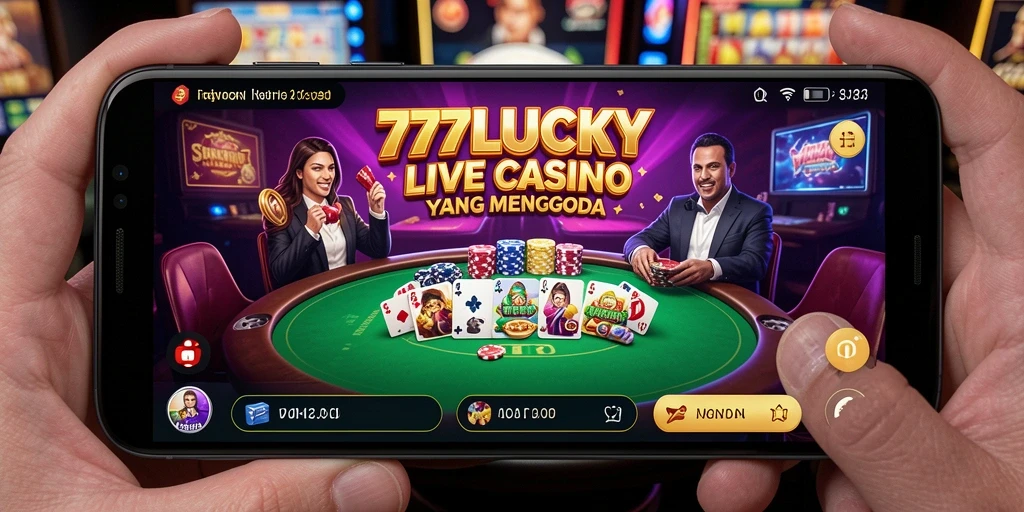 Tampilan gameplay mendebarkan dari aplikasi Live Casino 777LUCKY.