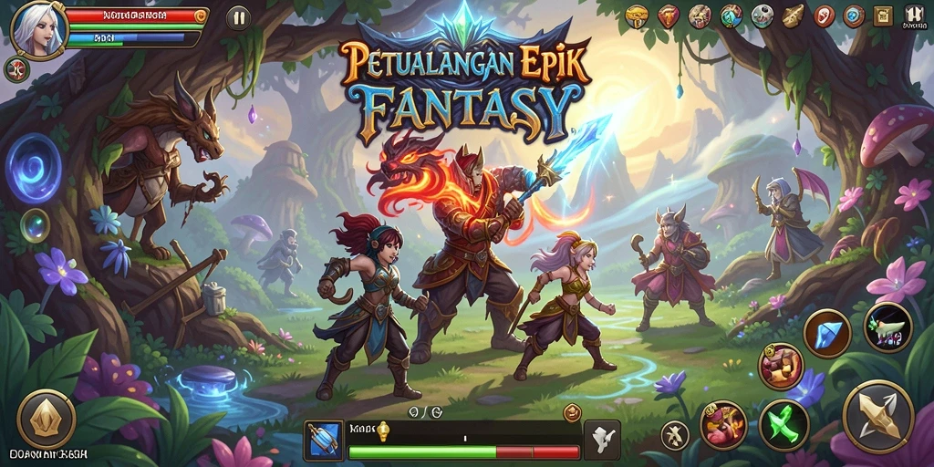 Tangkapan layar utama dari gameplay petualangan di 8364.