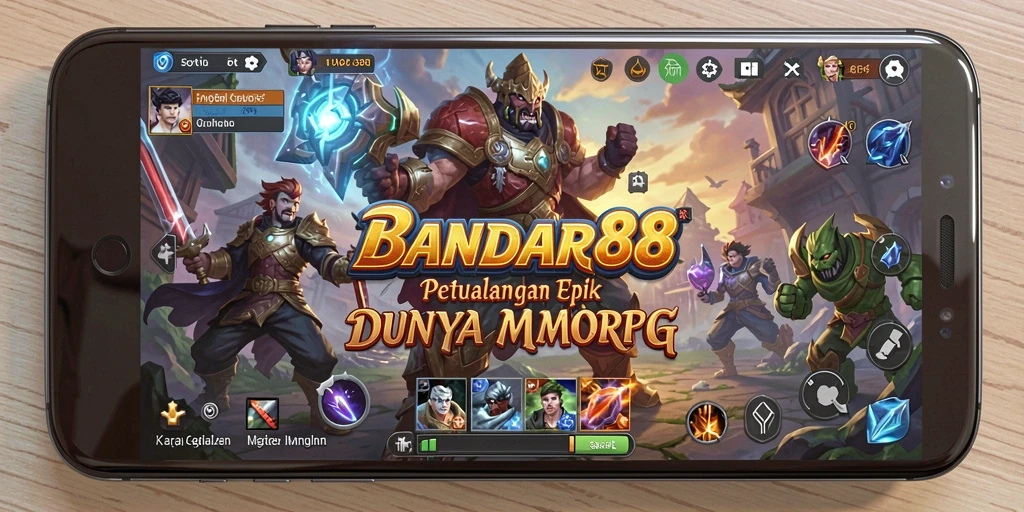 Tangkapan layar gameplay BANDAR88 yang menampilkan pertempuran seru di dunia MMORPG.