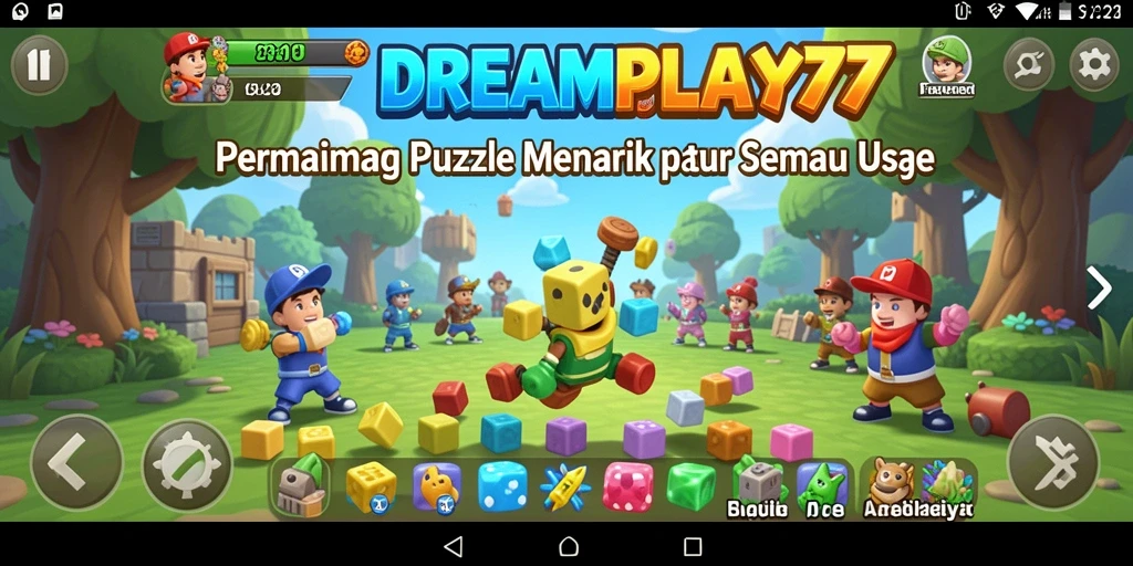 Tampilan gameplay DREAMPLAY77 dengan teka-teki menantang yang mengasyikkan.