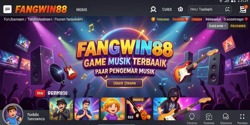 Screenshot FANGWIN88 menampilkan pemain menikmati gameplay musik yang interaktif.