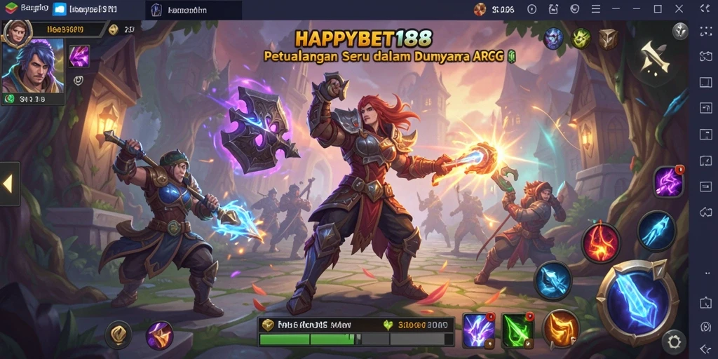 Screenshot gameplay ARPG yang menampilkan aksi seru dalam HAPPYBET188.