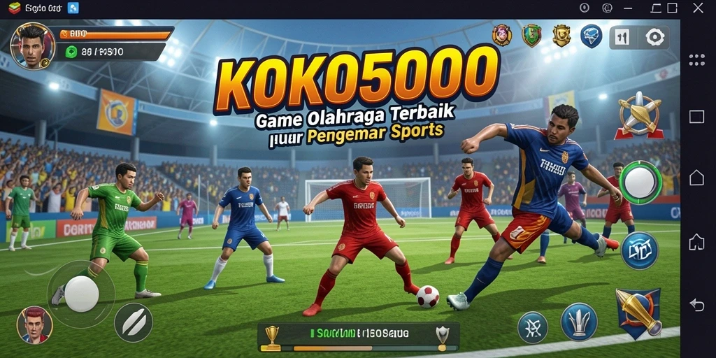 Screenshot KOKO5000 menampilkan aksi seru dalam gameplay olahraga.