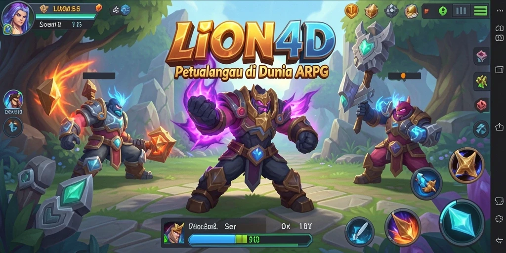 Screenshot LION4D menampilkan aksi pertarungan yang mendebarkan di dunia ARPG.