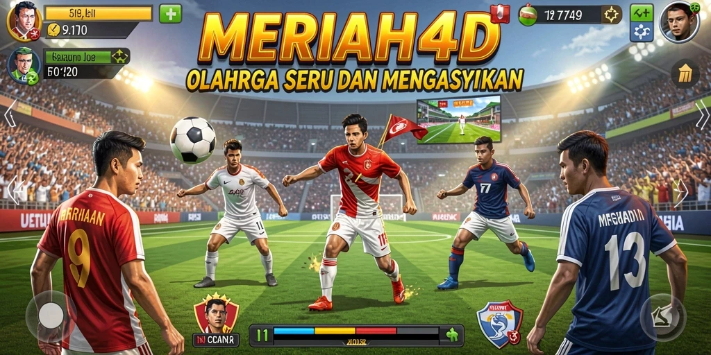 Tampilan seru dari gameplay <strong>MERIAH4D</strong> saat pertandingan olahraga.