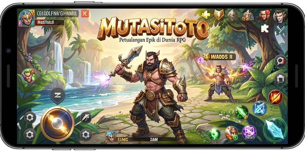 Tampilan menarik dari gameplay RPG MUTASITOTO yang menggugah petualangan.