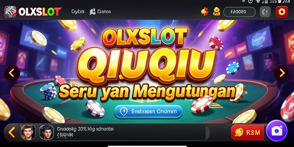 Screenshot utama OLXSLOT menunjukkan aksi seru saat bermain QiuQiu.