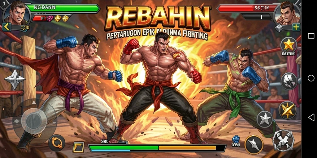 Gameplay seru dan mendebarkan dari REBAHIN dalam aksi.