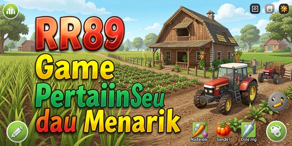 Tampilan gameplay seru di RR89 dengan aktivitas bertani.