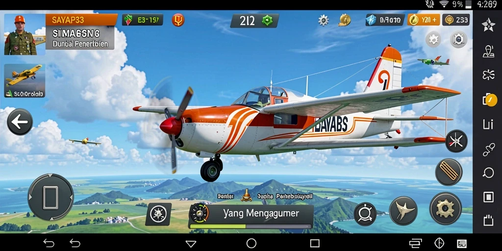 Tampilan gameplay <strong>SAYAP33</strong> yang menakjubkan saat menerbangkan pesawat.