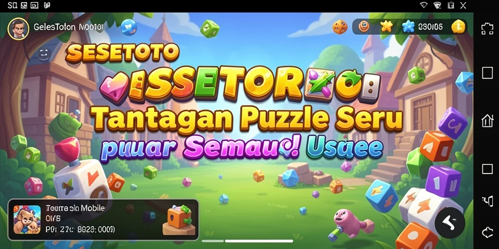Screenshot gameplay SESETOTO dengan tantangan puzzle yang menarik.