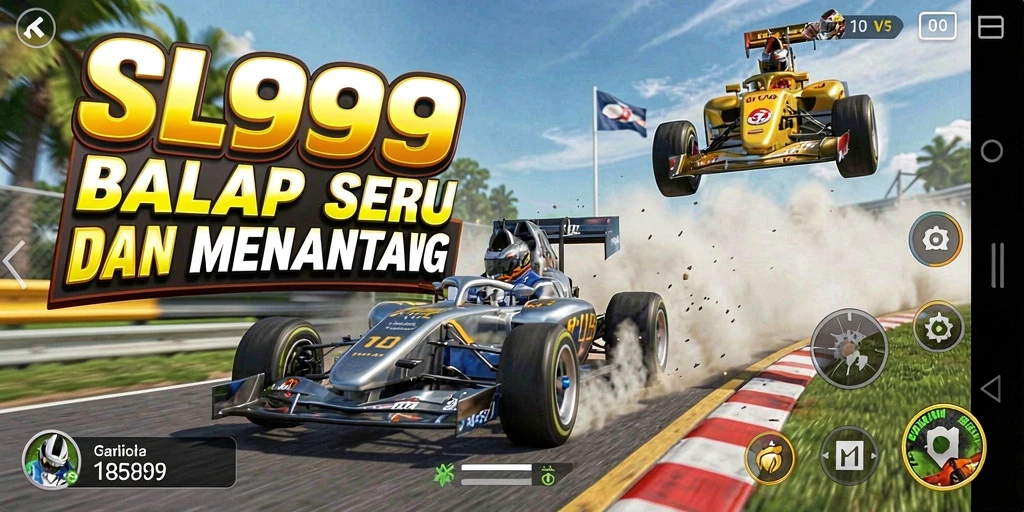 Gameplay mendebarkan dari SL999 yang penuh aksi balap.