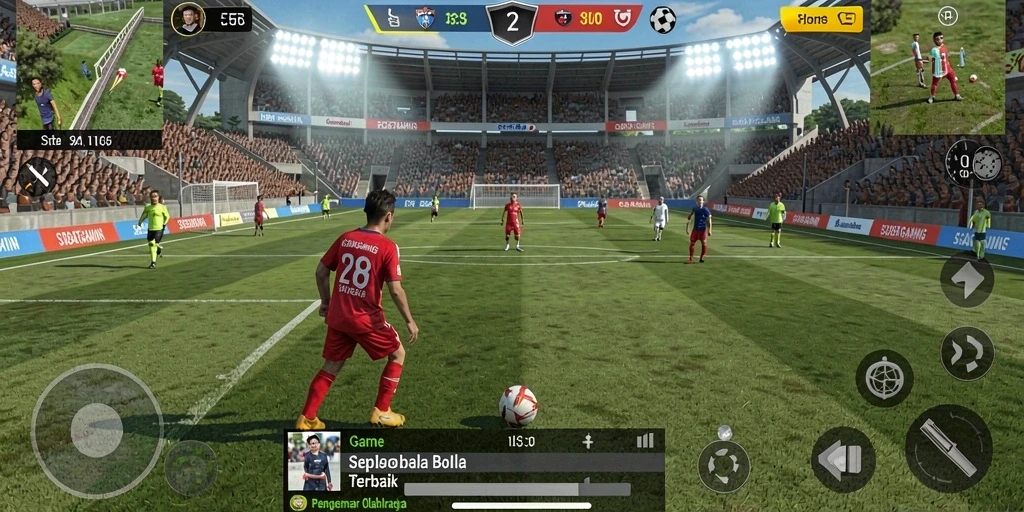 Screenshot gameplay SOBATGAMING dengan aksi menarik di lapangan.