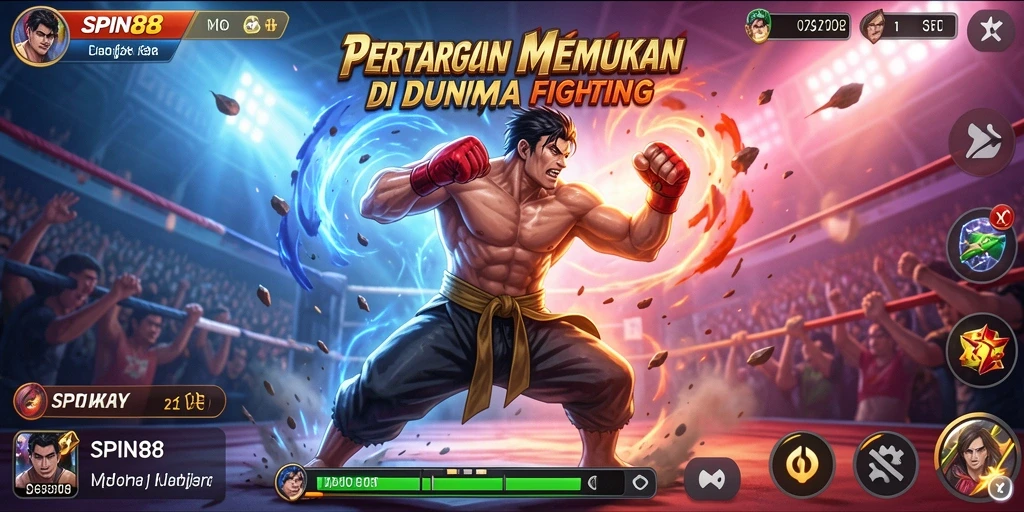 Screenshot gameplay SPIN88 yang menampilkan aksi pertarungan yang mendebarkan.