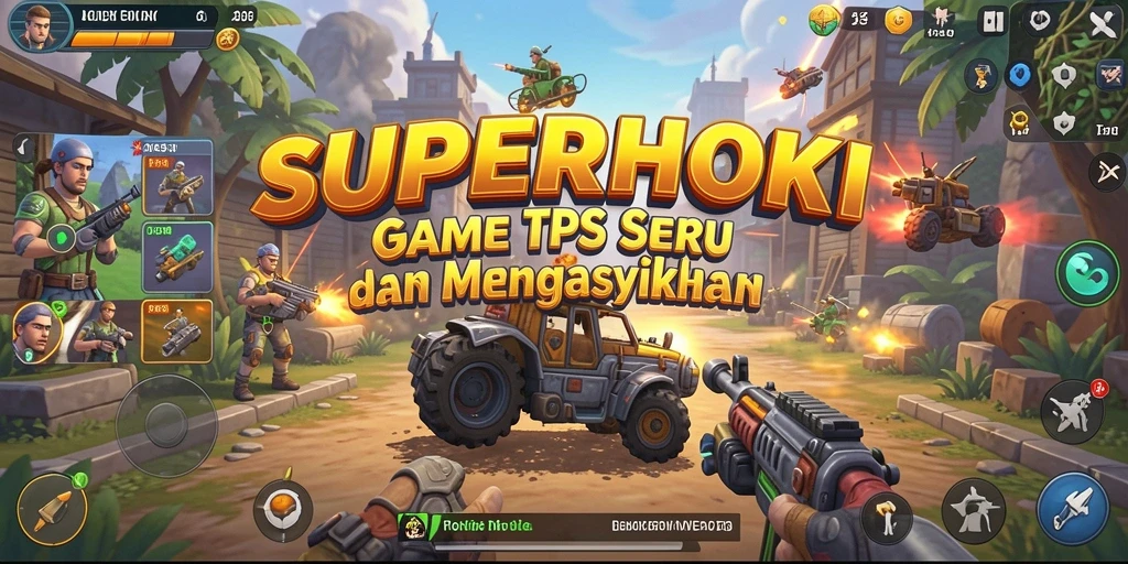 Gameplay seru SUPERHOKI dengan aksi tembak-menembak.