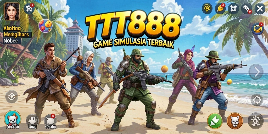 Screenshot utama TTT888 menampilkan gameplay simulasi yang menarik.