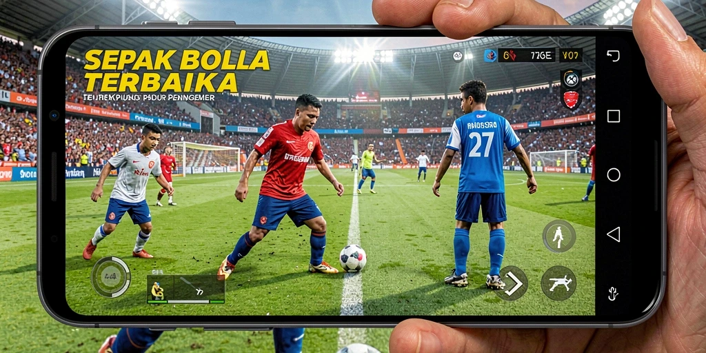 Screenshot V07 menampilkan aksi seru dalam permainan sepak bola.